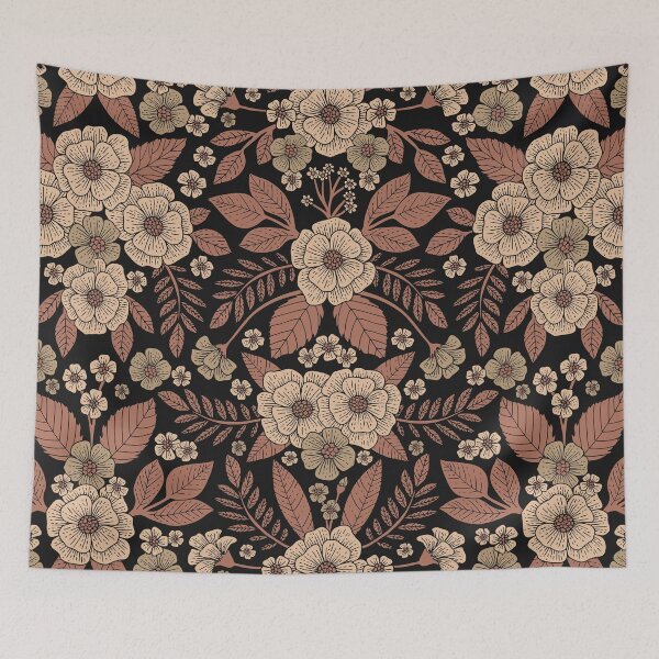 Item preview, Mauve, Brown & Black Floral Pattern designed and sold by somecallmebeth.
