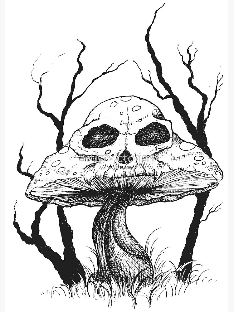 "Evil Mushroom" Art Print by artistvictoriam Redbubble