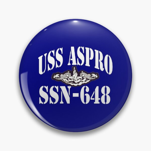 USS ASPRO (SSN-648) SHIP'S STORE Pin Button