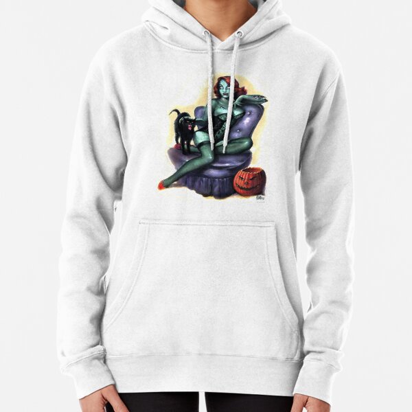 Zombie Girl Pin Up Pullover Hoodie