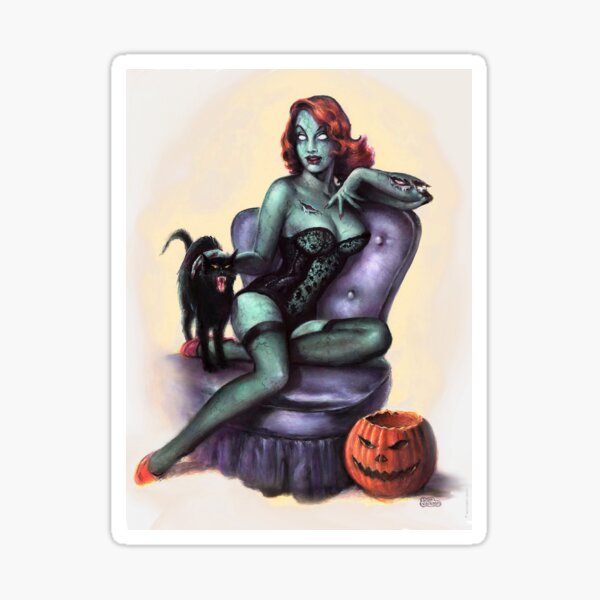 Pinup Zombie Stickers Redbubble