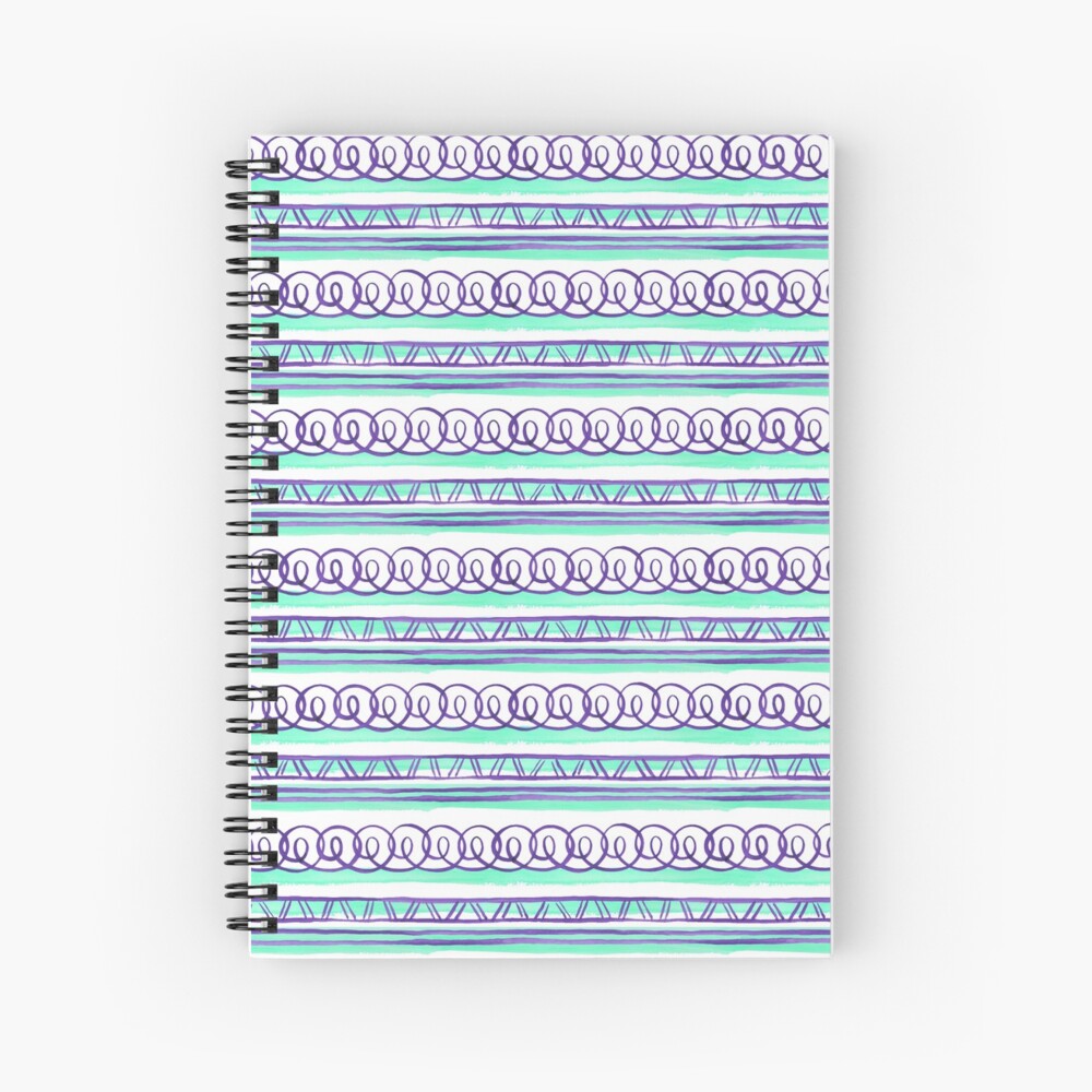 @@@ -- Violet & Sea Foam Spiral Notebook