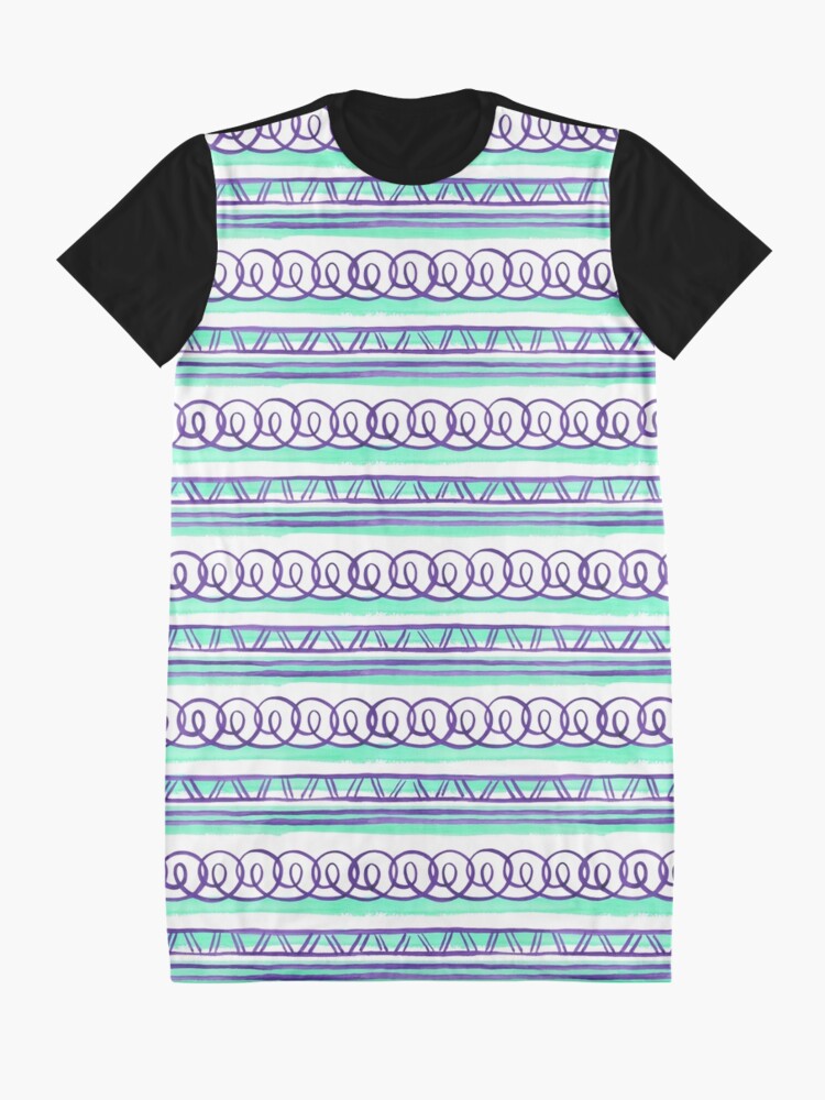 Alternate view of @@@ -- Violet & Sea Foam Graphic T-Shirt Dress