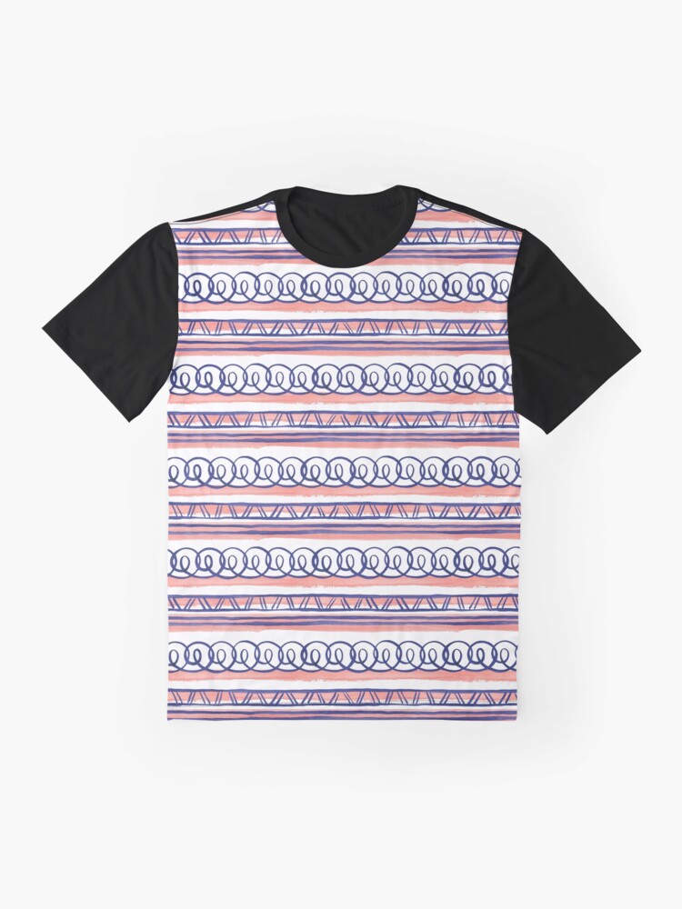 Alternate view of @@@ -- Navy & Coral Graphic T-Shirt