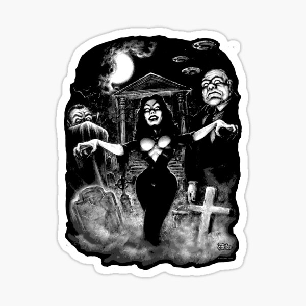 Vampira Plan 9 zombies Sticker
