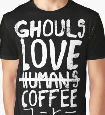Camiseta gráfica Ghouls encanta el café