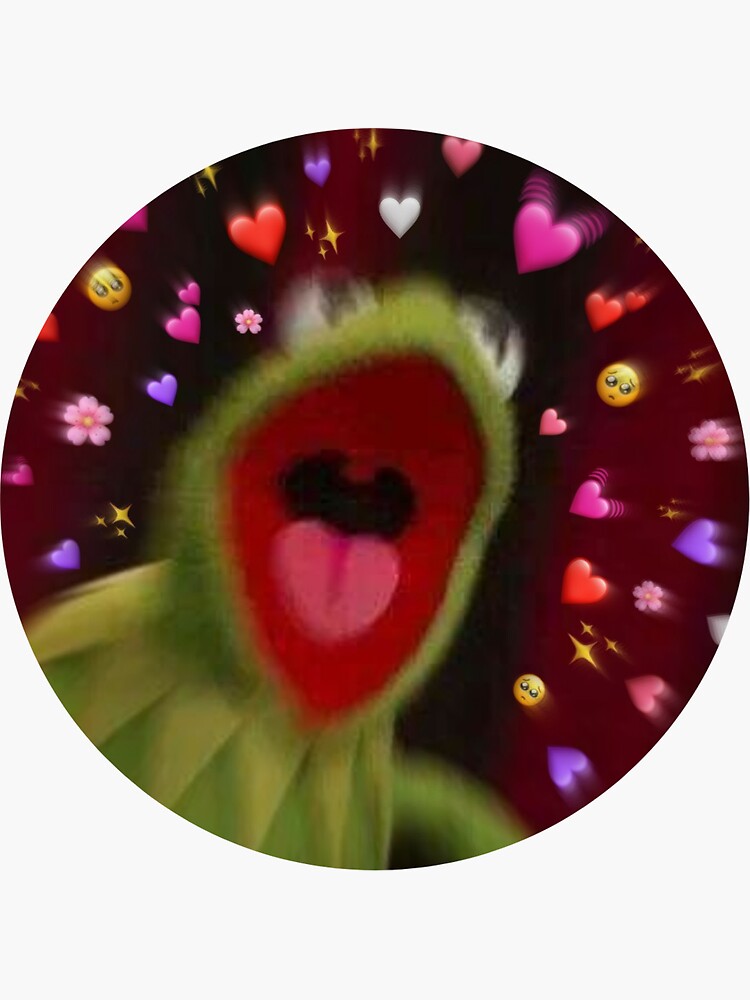 "kermit the frog in love" Sticker by wonderss Redbubble