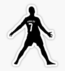 Cristiano Ronaldo Real Madrid Celebration Black and White Sticker