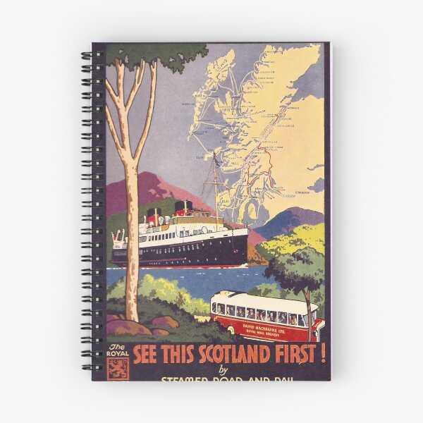 Item preview, See This Scotland first vintage travel poster designed and sold by stickart-marek.