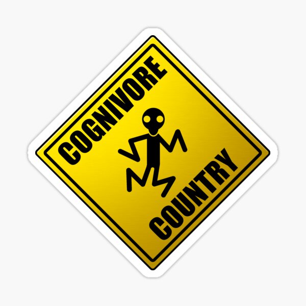 Cognivore Country Sign Sticker