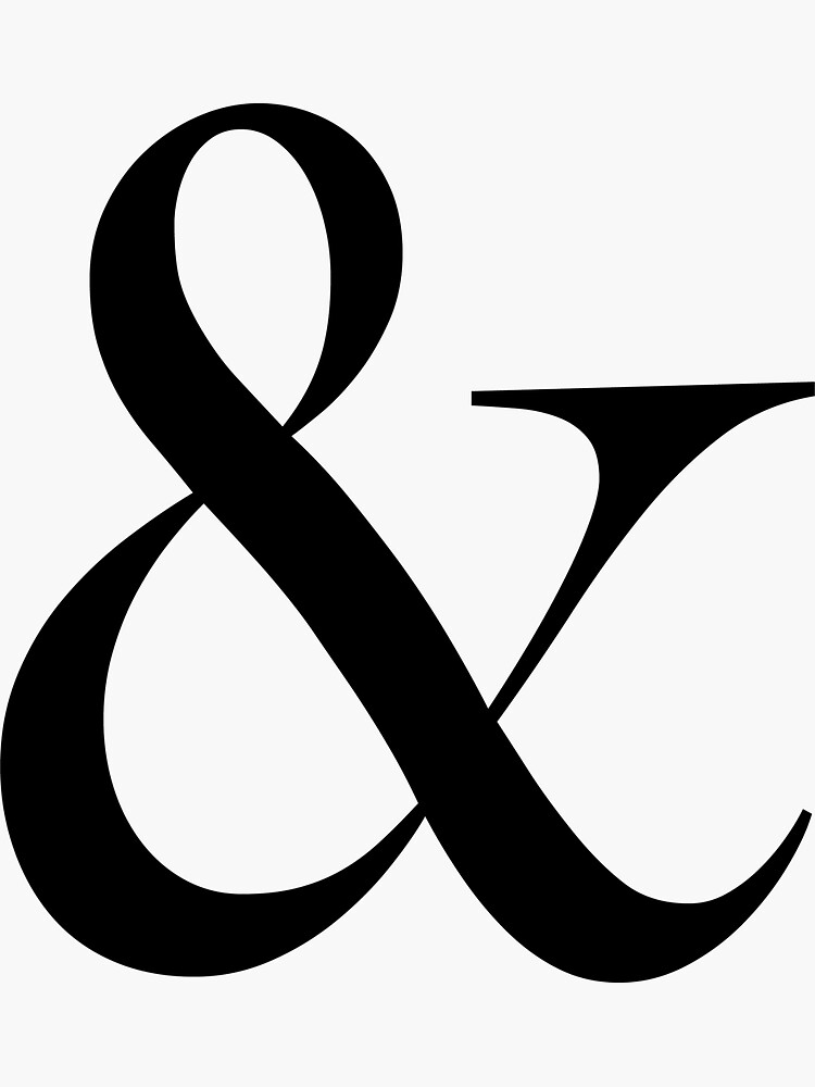 "Ampers and Ampersand Ampersand." Sticker by DavidMay Redbubble