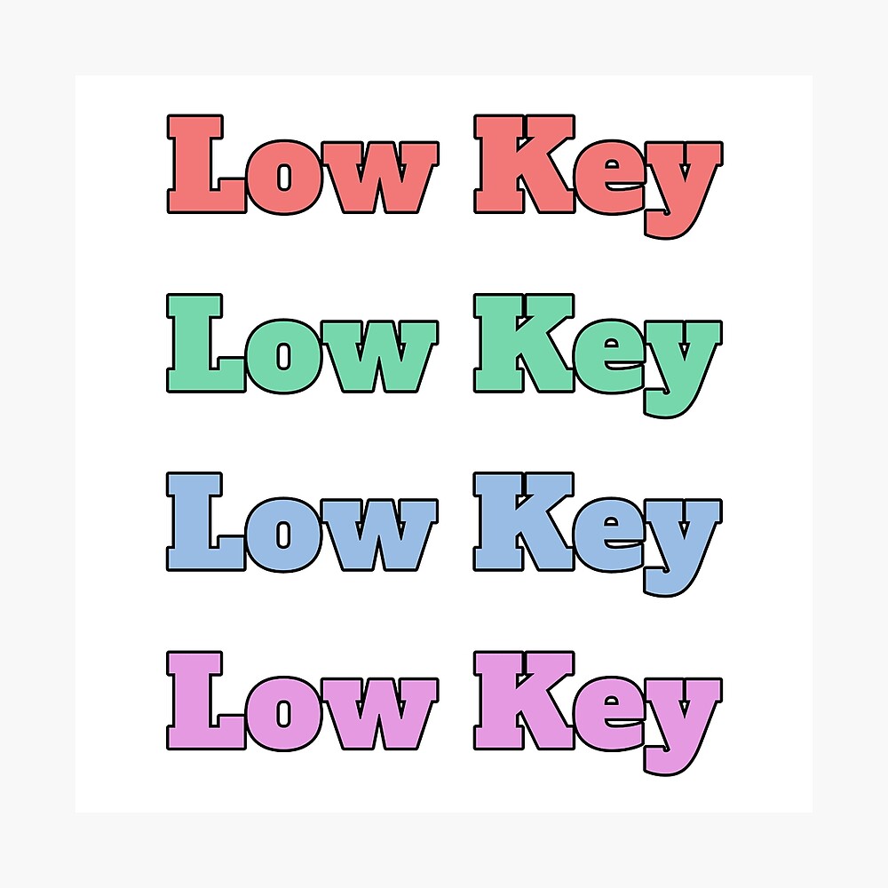 Low Key Slang Phrase Poster By Morganmaterni Redbubble
