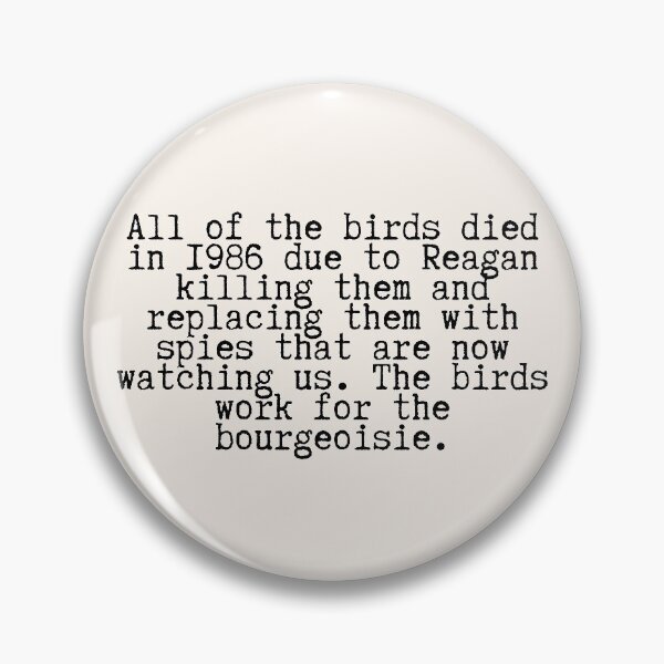 The Birds Work for the Bourgeoisie Pin