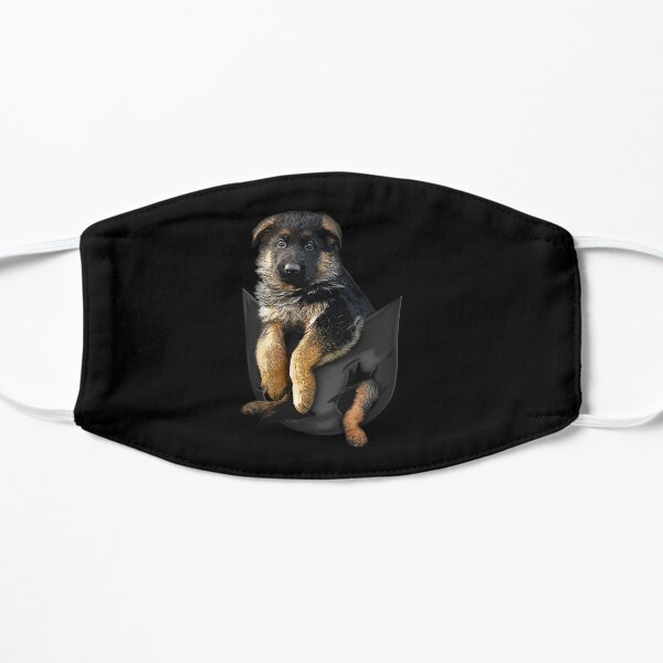 German Shepherd Puppy Pocket Flat Mask