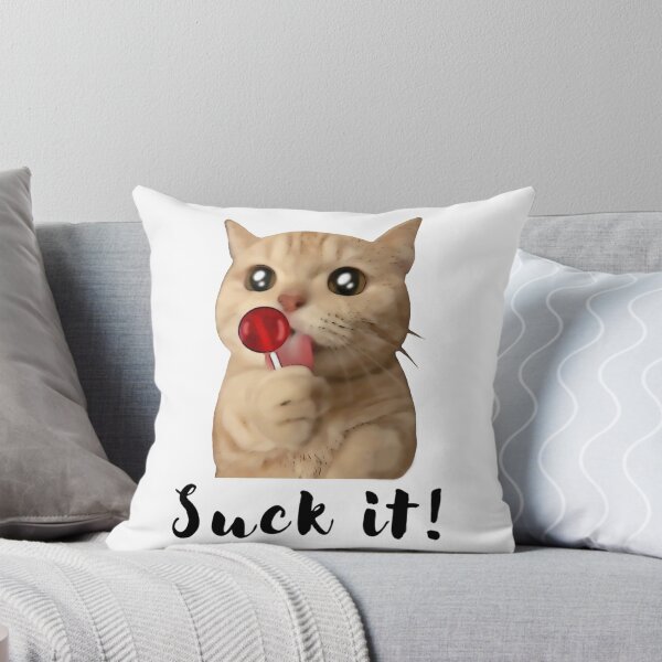 Item preview, Suck it - cat meme - Kawaii neko designed and sold by SketchyDuette.