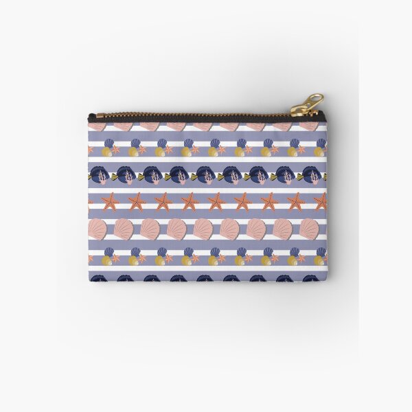 Item preview, Beautiful Beach Collection 07 Blue Stripe Surgeon fish, shells and starfish  designed and sold by CJAura by Claire Jane Johnson.