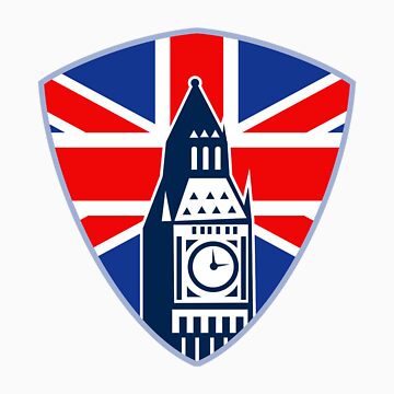 Sticker Drapeau anglais big ben verticale 