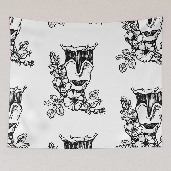 Item preview, Larynx with Flowers Anatomy Botanical Drawing designed and sold by asleepyfairy.