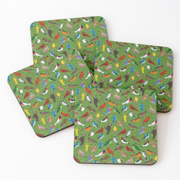 Item preview, Backyard and Forest Birds on Leafy Background  designed and sold by Nick Garnhart.