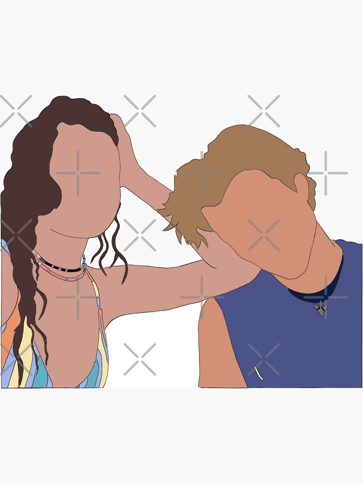 "JJ and kie obx" Sticker by ideasbymadison Redbubble