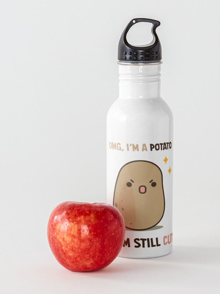 Alternate view of Cute potato is cute Water Bottle