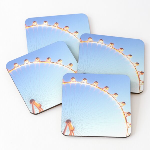 Item preview, orange Ferris Wheel in the city with blue sky  designed and sold by Mrvell.