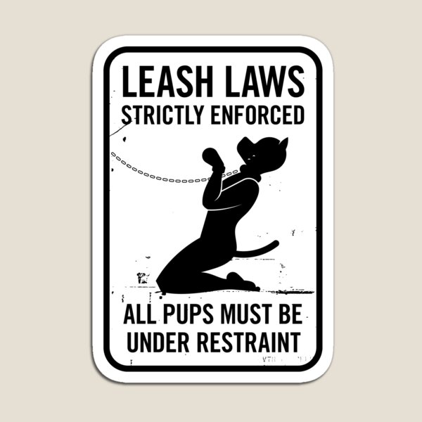 Leash Laws Strictly Enforced - pup version  Magnet