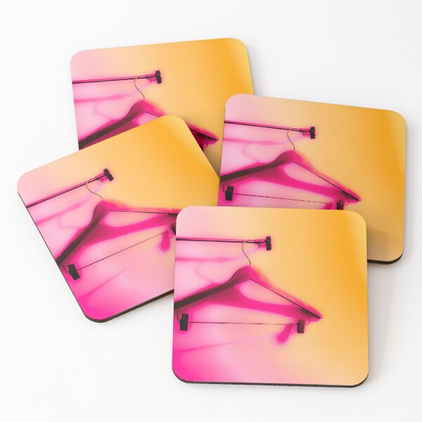 Item preview, wood hanger with pink and orange wall background designed and sold by Mrvell.