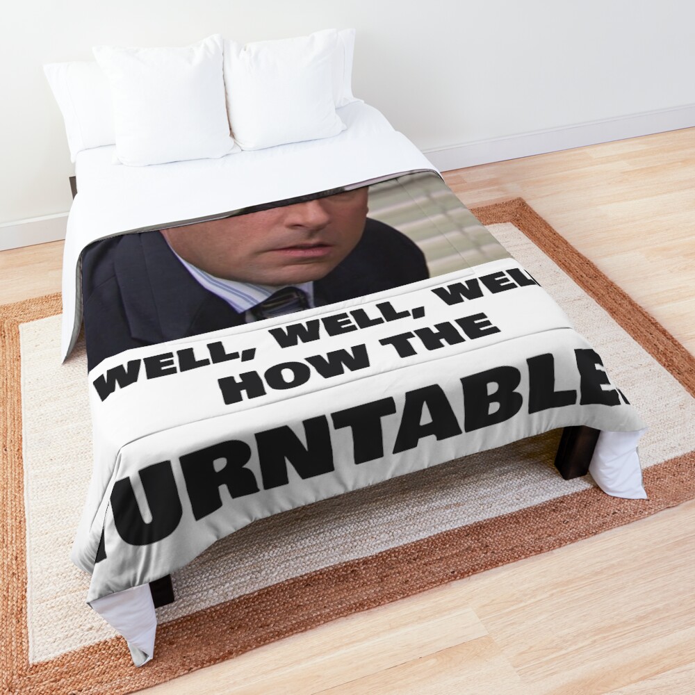 "how the turntables Michael Scott the office" Comforter by