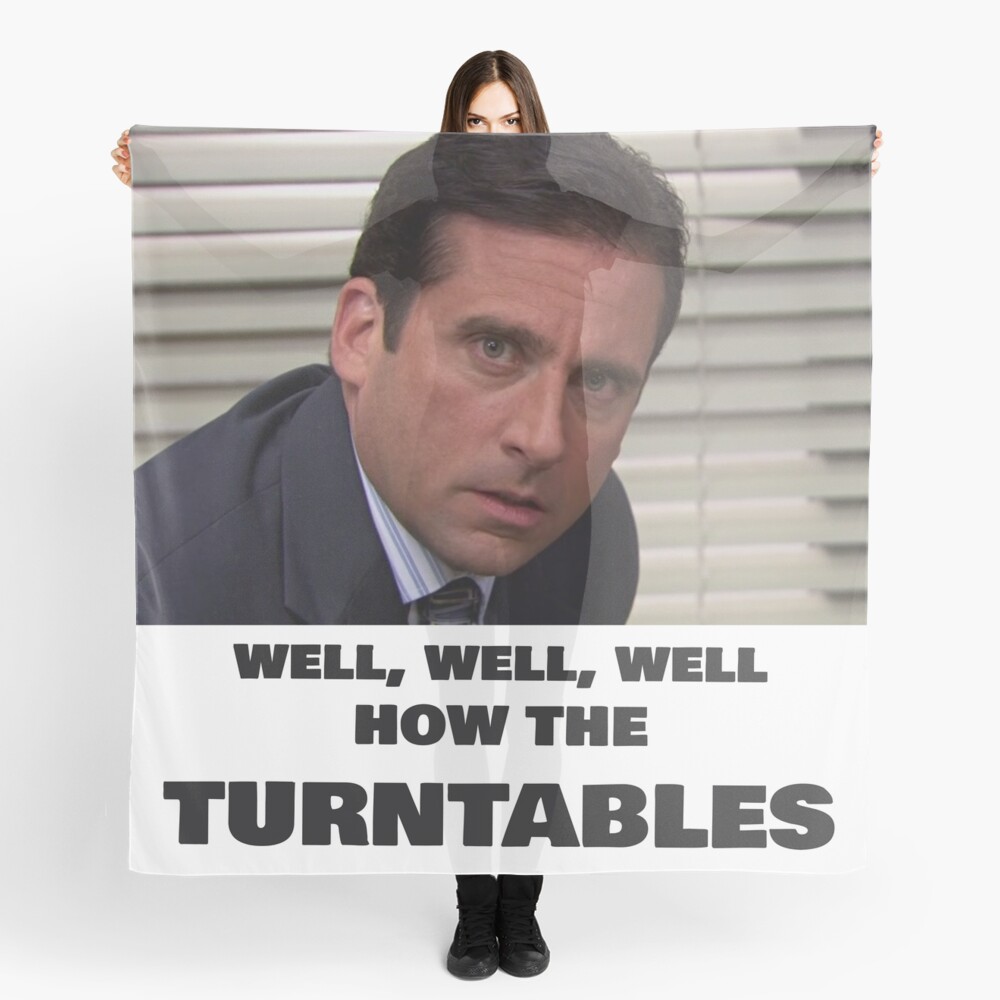 "how the turntables Michael Scott the office" Scarf for Sale by