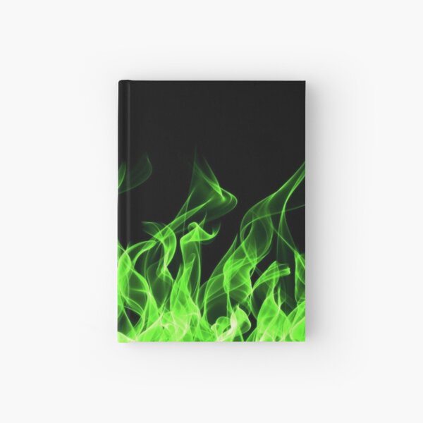 Green Flames Colourful Fire Hardcover Journal