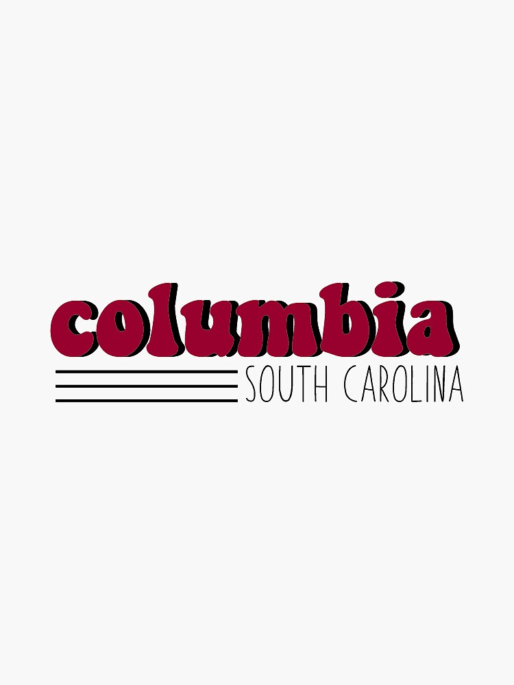 "columbia, south carolina" Sticker by reaganhall18 Redbubble
