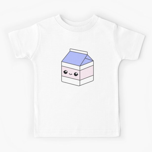  Cute kawaii milk carton - Food T-Shirt : Clothing