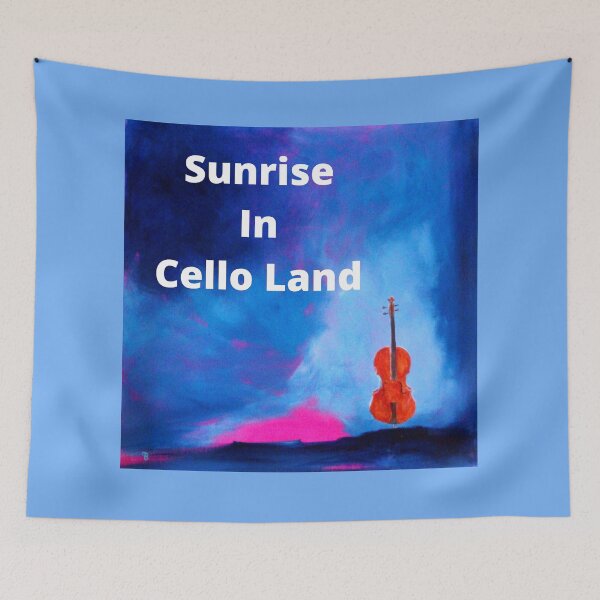 Item preview, Sunrise In Cello Land. Acrylic art work designed and sold by Bagsyrose.