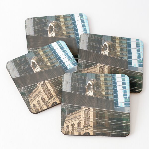 Item preview, An old sandstone building reflected in a sky-scrapper window designed and sold by EAnneH.