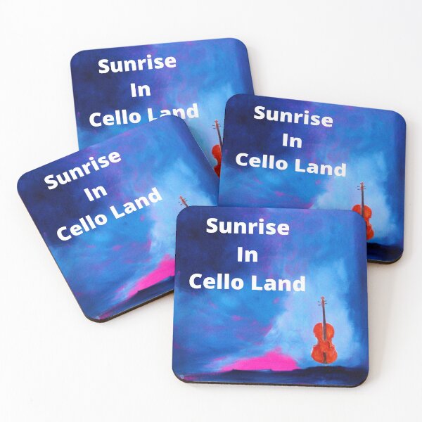 Item preview, Sunrise In Cello Land. Acrylic art work designed and sold by Bagsyrose.