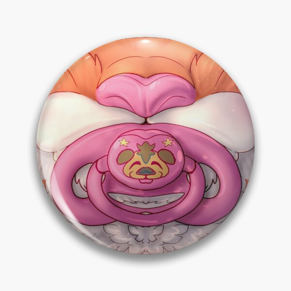 Item preview, Cute Kit Mask - Orange w/ Pink Paci designed and sold by aviantheatrics.