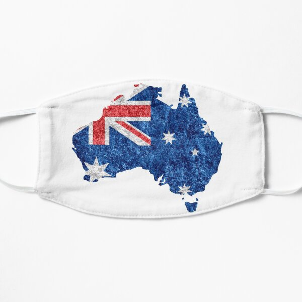 Australia Flag and Map Flat Mask