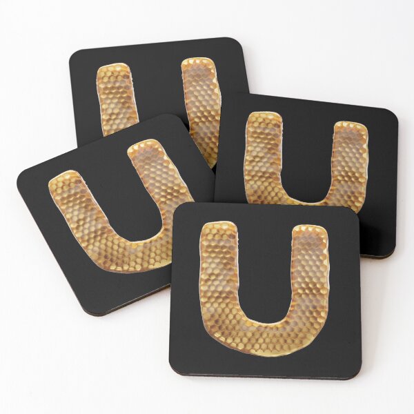 Artikelvorschau, U Buchstabe 3d Honig Alphabet Schriftart entworfen und verkauft von HelloFromAja.
