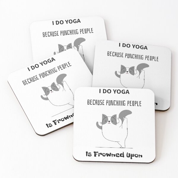 Item preview, I Do Yoga Because Punching People Is Frowned Upon! designed and sold by Sam Creations.