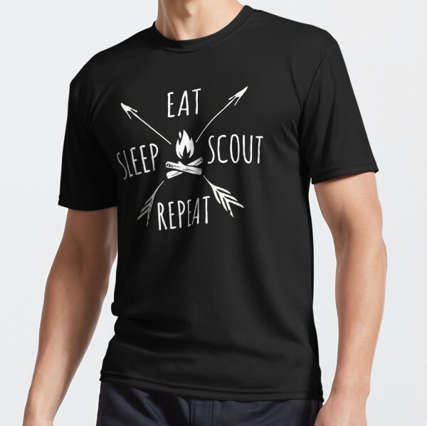 Eat Sleep Scout Repeat rainbow Womens T-shirt Funny 