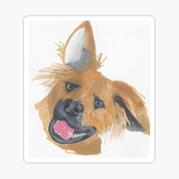 "A dog named Lily" Sticker by Catsonhats Redbubble