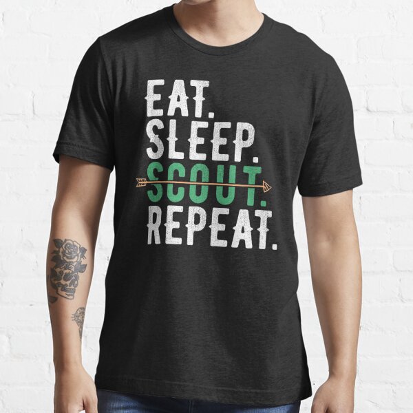 Eat Sleep Scout Repeat rainbow Womens T-shirt Funny 