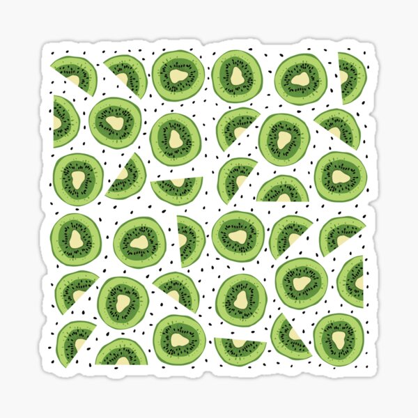 I Love Kiwi Summer Pattern Sticker