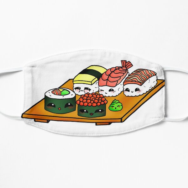 Chồng Sushi Dễ Thương Và Cuộn Theo Phong Cách Kawaii Với Khuôn Mặt Tươi Cười Các Món Ăn Truyền Thống Của Nhật Bản Hình minh họa Sẵn có Tải xuống Hình