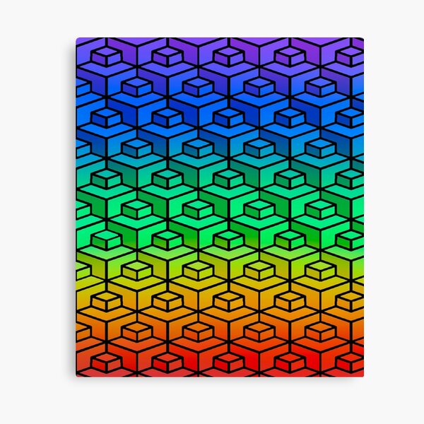 Rainbow Geometry Pattern Canvas Print