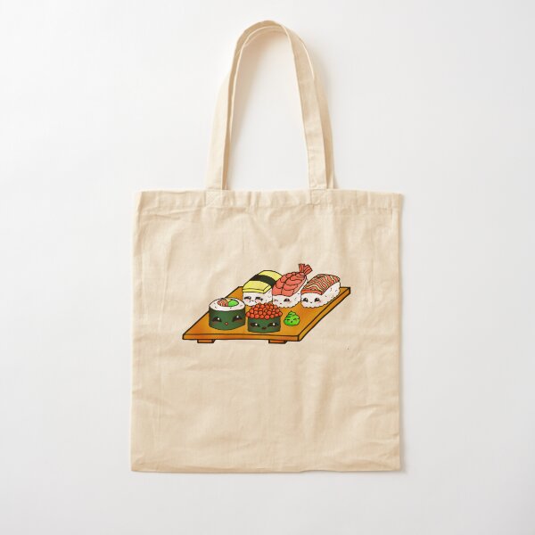 Tabla de sushi Kawaii - Tu sushi favorito estilo anime Bolsa de algodón