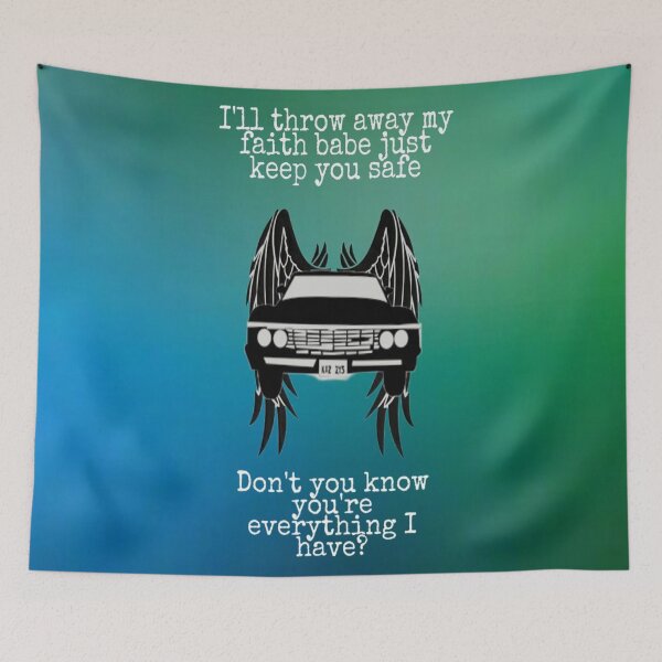 Item preview, Angel with a shotgun lyrics destiel impala  designed and sold by Imperioimpala.