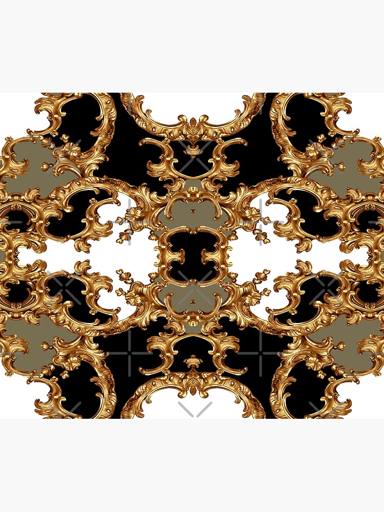 Golden ornamental baroque symmetrical by yigitactionart