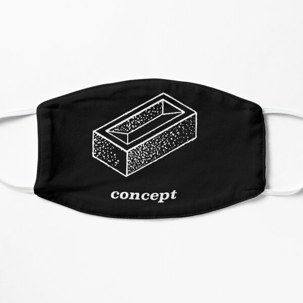 Brick Concept (d'après Deleuze), version blanc sur noir. Masque taille M/L